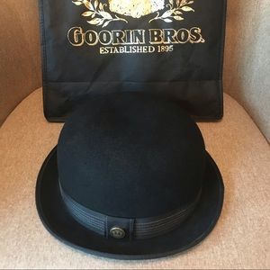 Men’s Goorin Bros Black Wool Bowler Hat XL